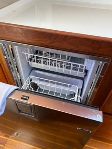 Slide: The Image of Built-in refrigerator drawer on a 1978 Gulfstar 50 yacht. - 38