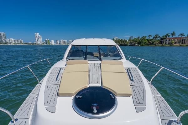 Slide: The Image of Luxury Hanover 375 yacht cruising on a sunny day, 2025 model. - 12