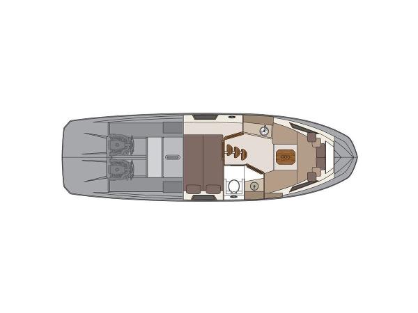 Slide: The Image of Top view layout of a 2025 Hanover 375 boat interior design. - 33