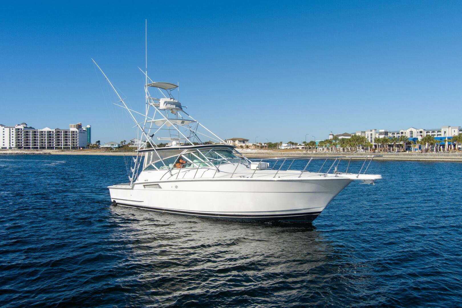 Slide: The Image of 1997 43 Hatteras Sport Express Freebird Profile - 5027043
