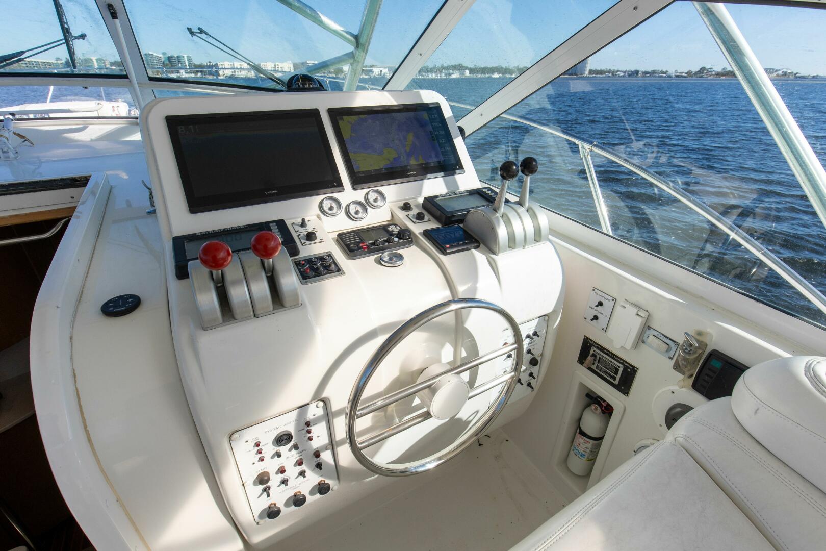 Slide: The Image of 1997 43 Hatteras Sport Express Freebird Helm (2) - 5045905