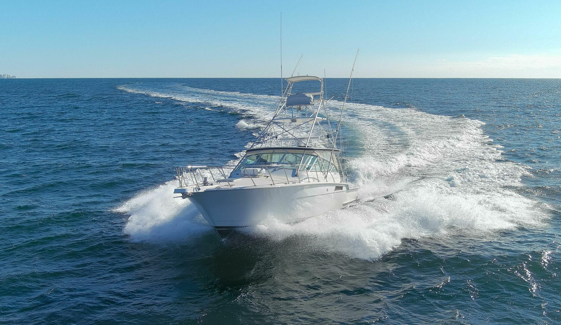 Slide: The Image of 1997 43 Hatteras Sport Express Freebird Bow - 5045936