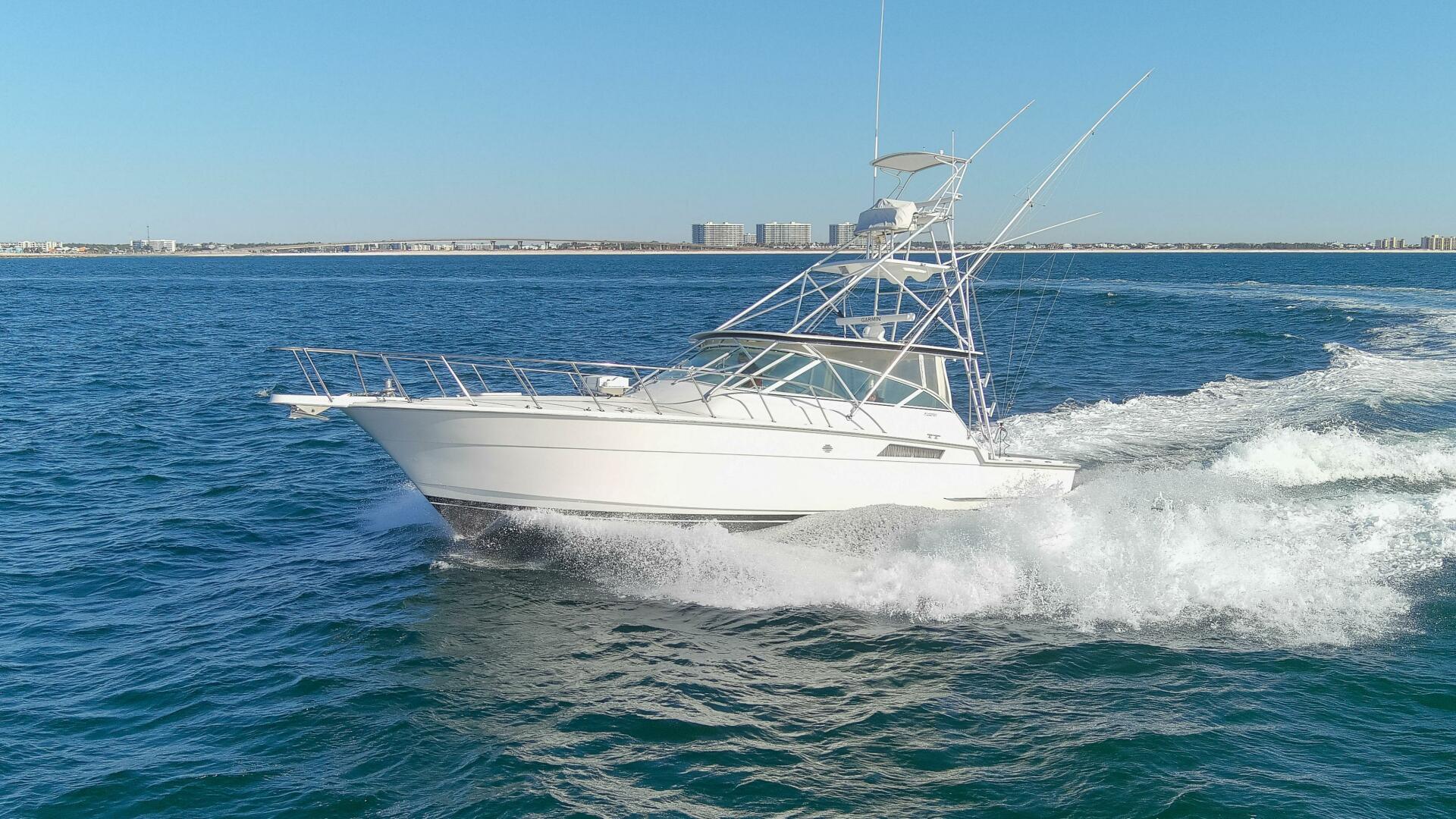 Slide: The Image of 1997 43 Hatteras Sport Express Freebird Profile - 5045942
