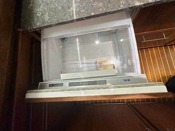 Slide: The Image of Ice maker in 1986 Hatteras 52 Convertible yacht kitchen. - 43