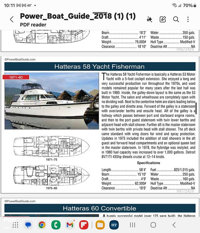 Slide: The Image of Hatteras 58 Yacht Fisherman 1978 - 15425818