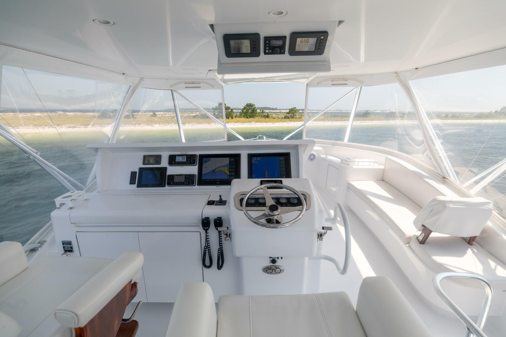 Slide: The Image of 2008 Hatteras 60 Convertible  Helm 6 - 4614930