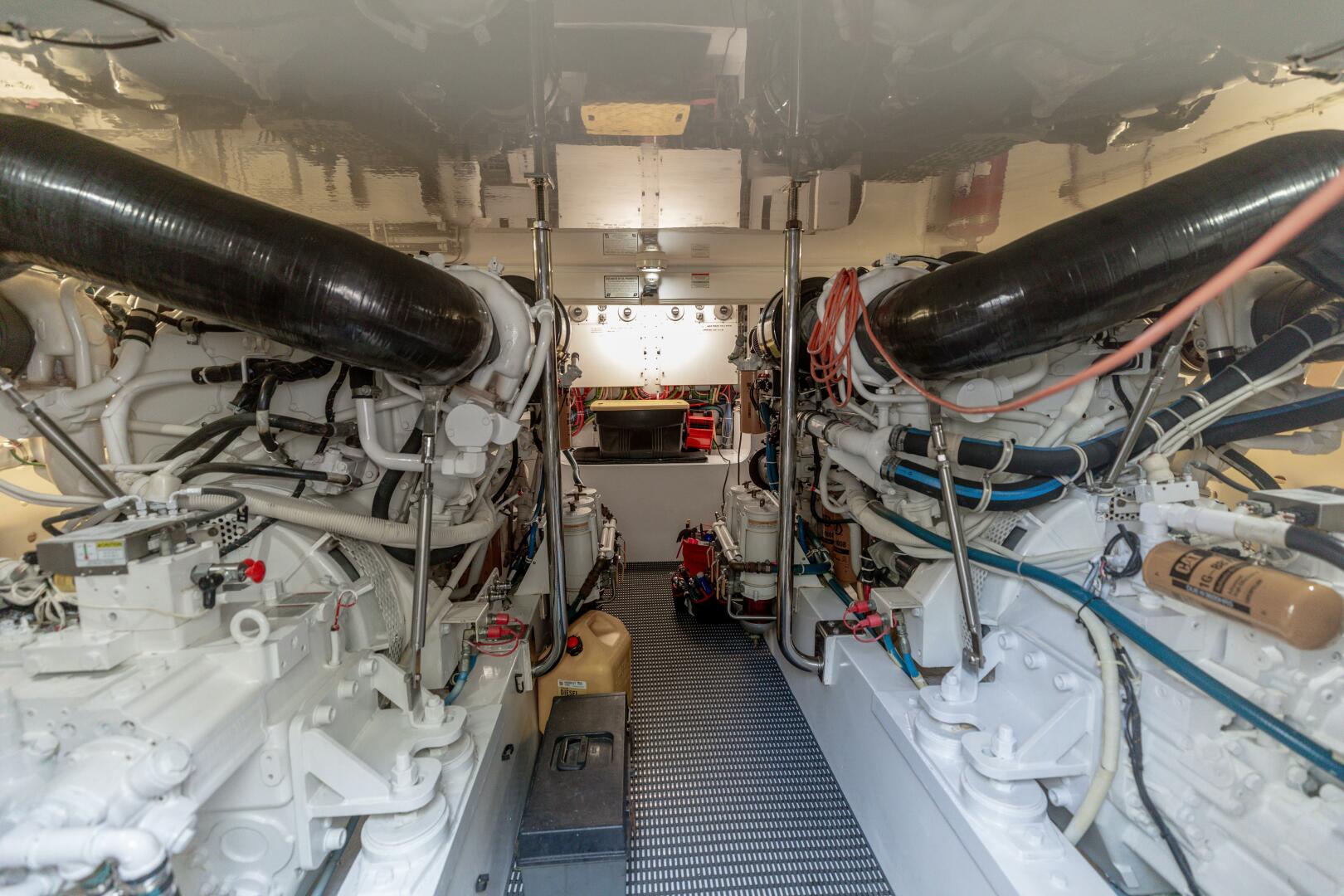 Slide: The Image of 2008 Hatteras 60 Convertible  Engine Room - 4614981