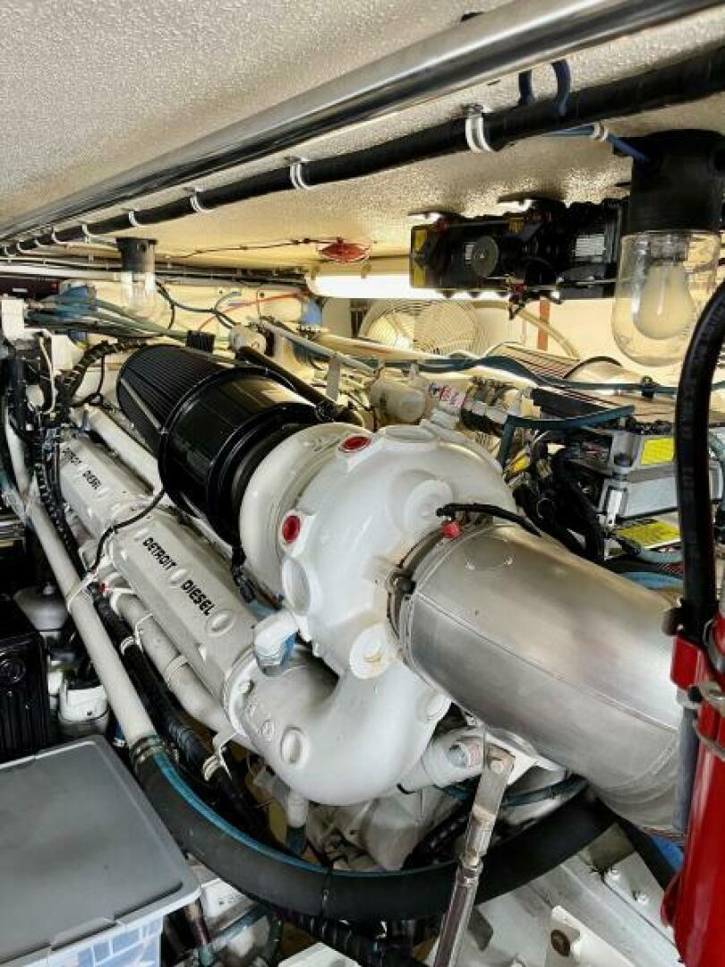 Slide: The Image of 1998 Hatteras 65 Sport Fish Engine Room - 4928859