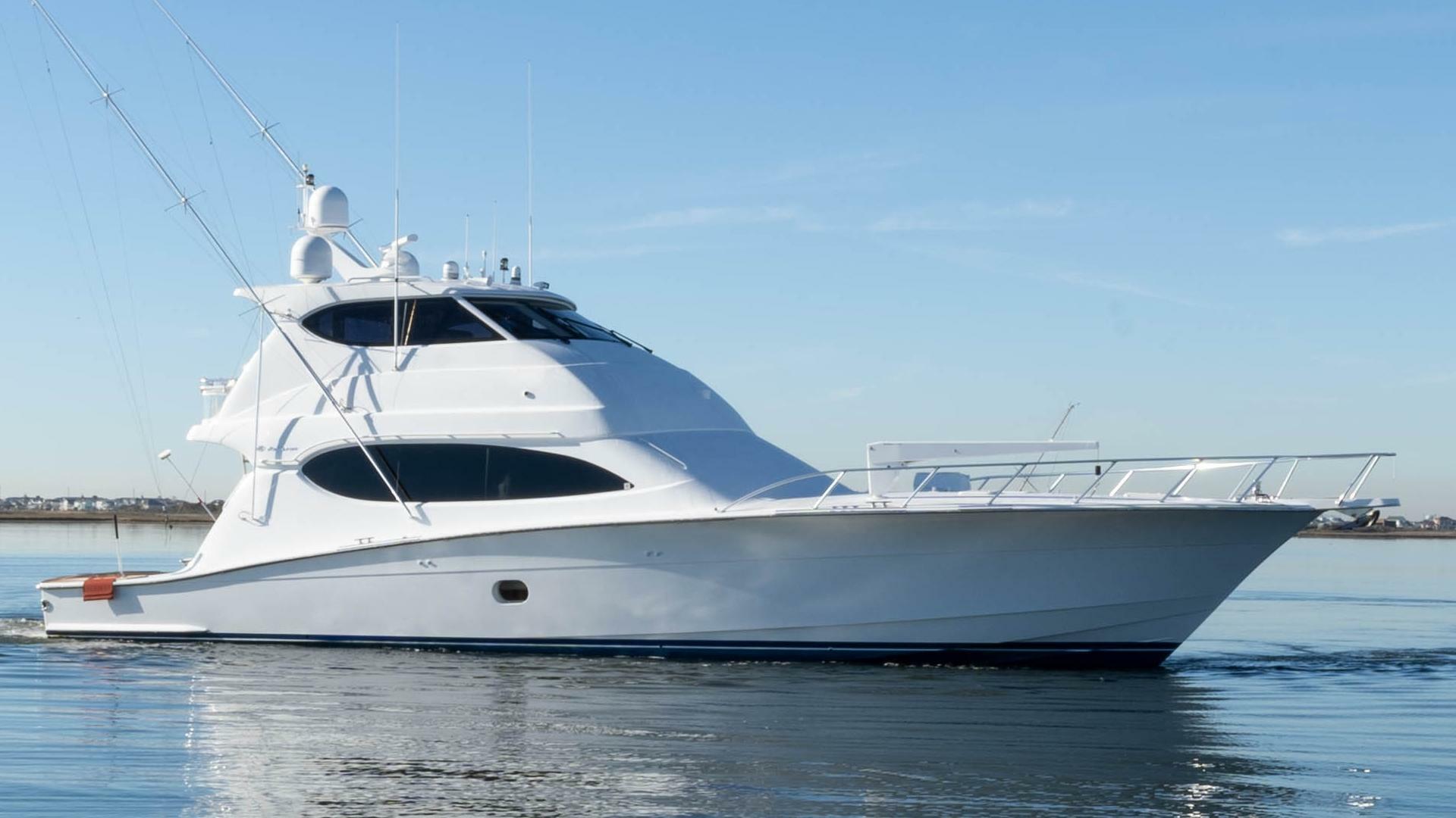 Slide: The Image of 2006 Hatteras 68 Enclosed Bridge Dr. Dark - 38