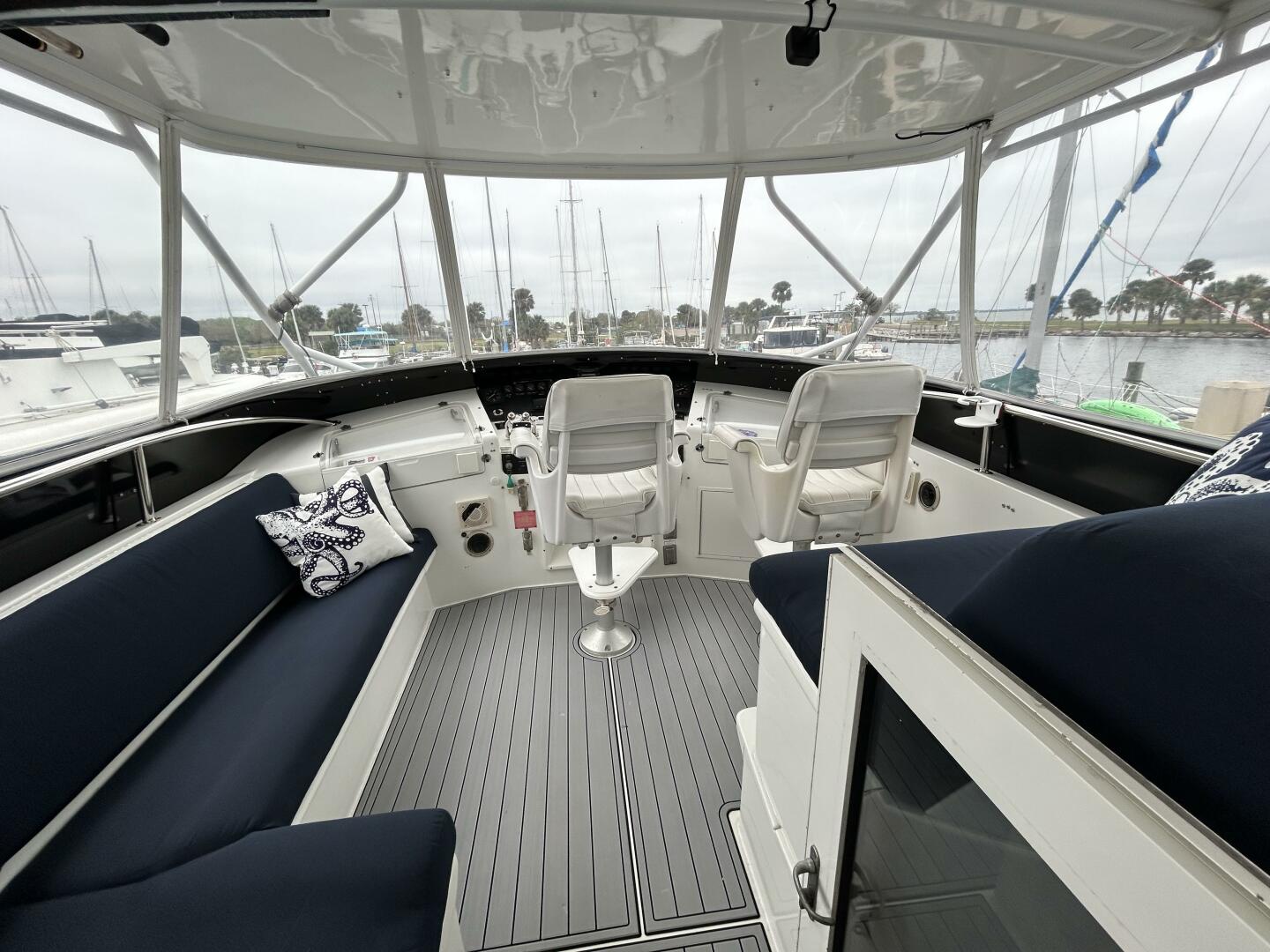 Slide: The Image of 48' Hatteras flybridge forward - 5059522