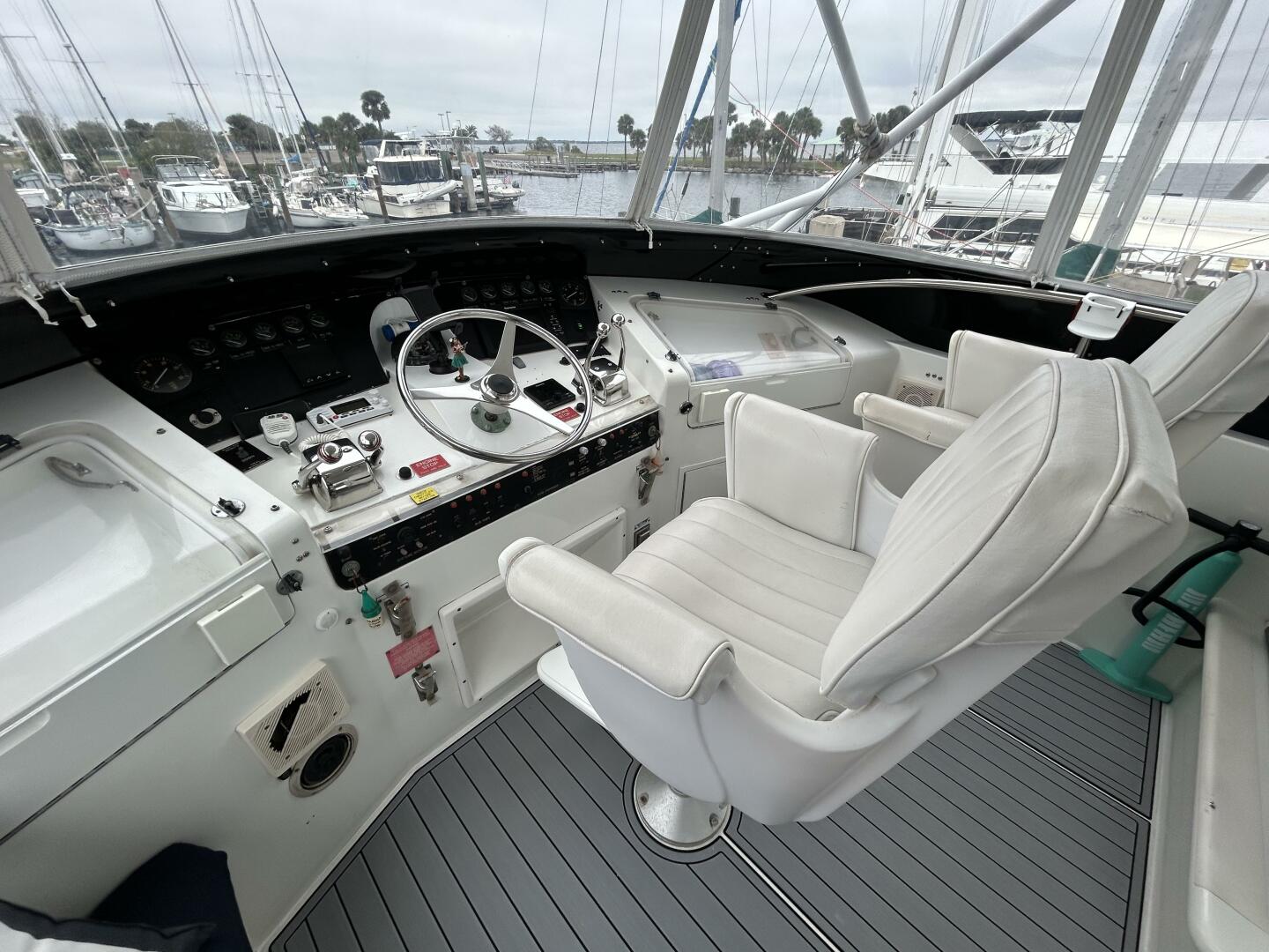 Slide: The Image of 48' Hatteras flybridge helm1 - 5059528