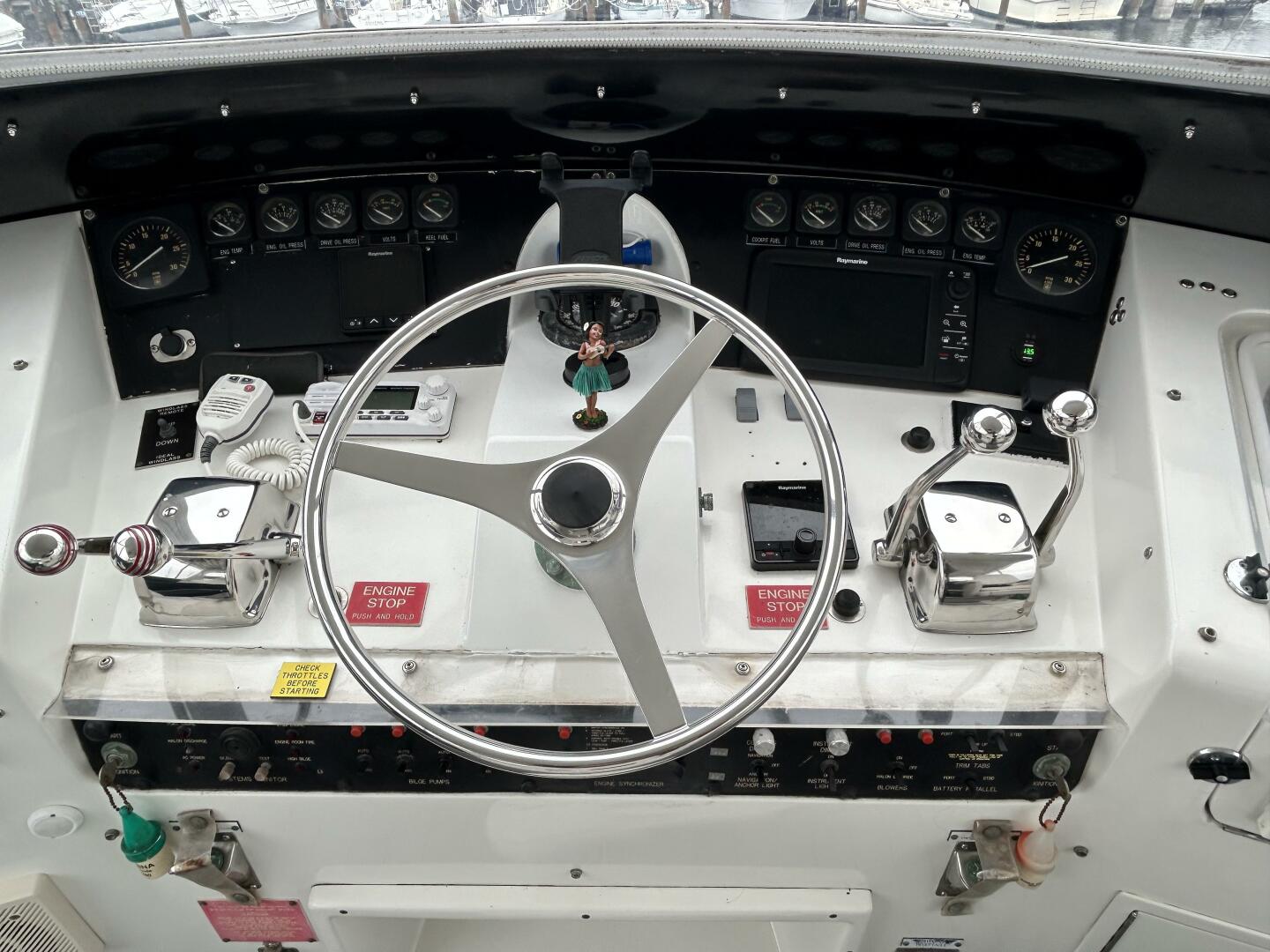 Slide: The Image of 48' Hatteras flybridge helm2 - 5059529