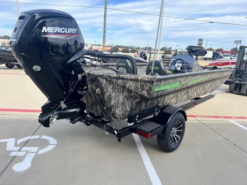 Slide: The Image of 2024 Havoc Boats 1756 FRRSCST with Mercury outboard motor on trailer. - 4