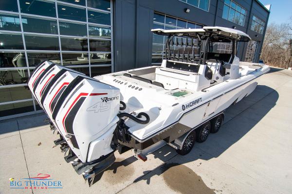 Slide: The Image of 2023 Hayaari Marine H44Z boat with quad outboard engines at Big Thunder Marine. - 6