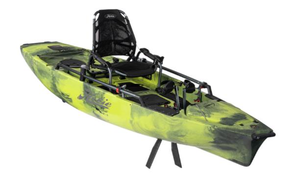 Slide: The Image of 2023 Hobie Mirage Pro Angler 12 kayak with 360 Drive Technology in green. - 6