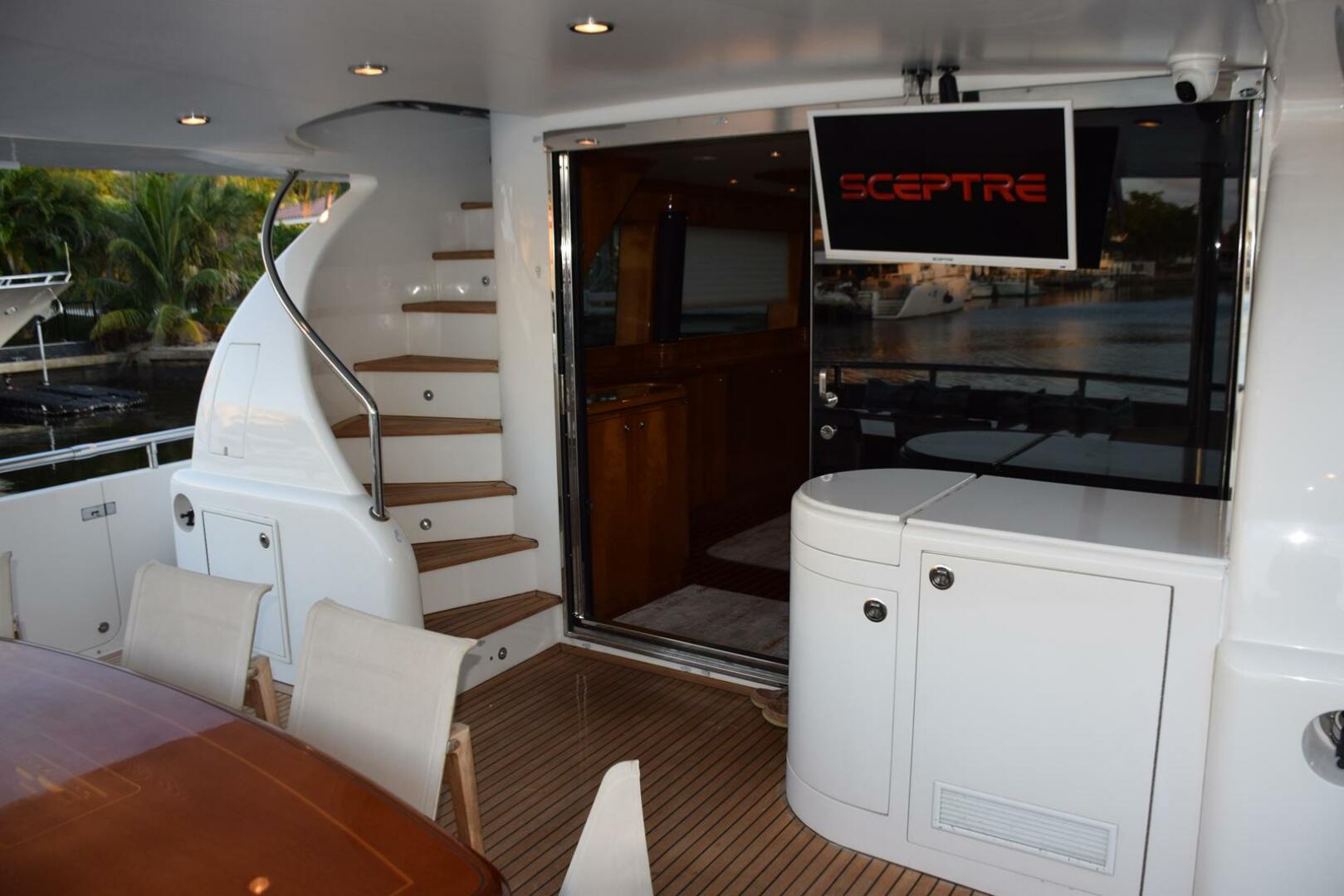 Slide: The Image of Aft Deck TV and Bar Serving Counter   - 67