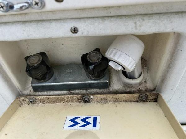 Slide: The Image of 1992 Hunter Legend 37 boat water and electrical connections - 25