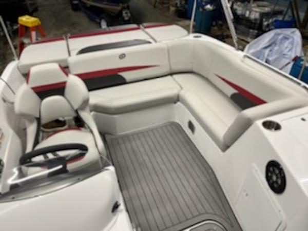 Slide: The Image of 2023 Hurricane SS188 boat interior with white and red seating. - 6