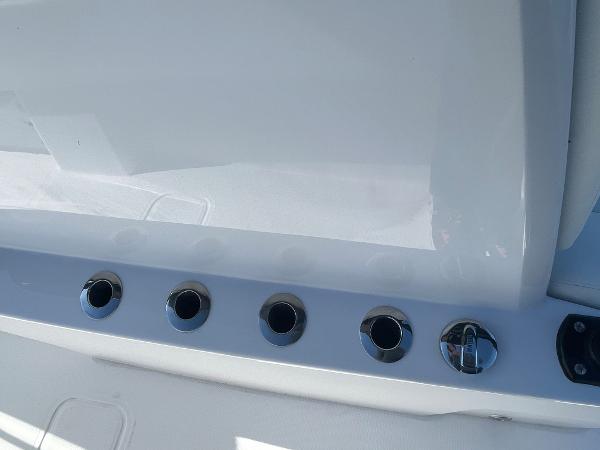 Slide: The Image of Rod holders on the 2024 Invincible 33 Open Fisherman boat. - 29