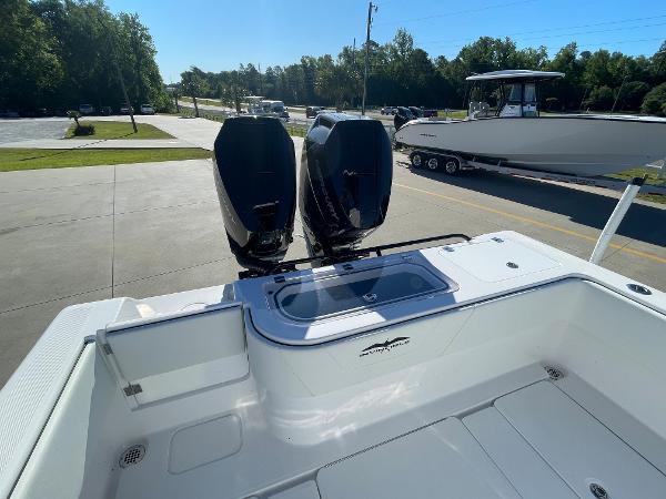 Slide: The Image of 2024 Invincible 33 Open Fisherman with dual outboard engines. - 8