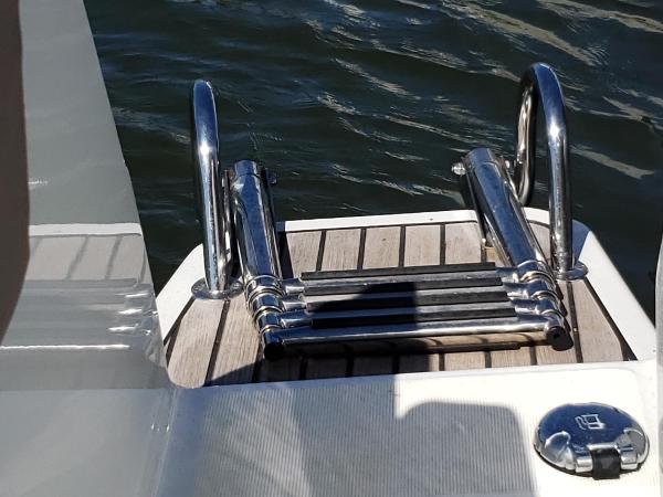 Slide: The Image of Stainless steel swim ladder on Jeanneau Merry Fisher 855, 2016 model. - 15
