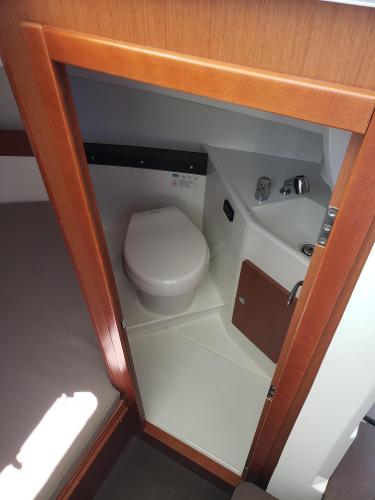 Slide: The Image of Compact bathroom in 2016 Jeanneau Merry Fisher 855 boat. - 17