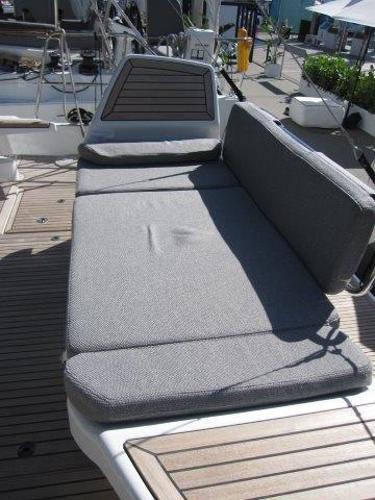 Slide: The Image of Luxurious sunbed on the deck of a 2025 Jeanneau Yacht 65. - 36