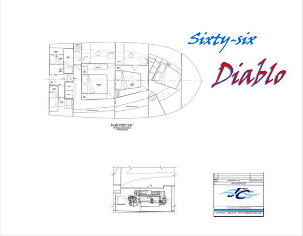 Slide: The Image of 2024 Jersey Cape 66' Diablo Custom boat floor plan and design blueprint. - 4