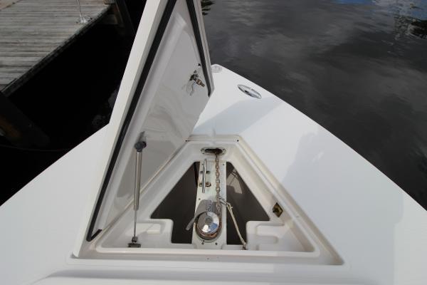 Slide: The Image of Anchor storage compartment on a 2008 Jupiter 34 FS boat. - 8