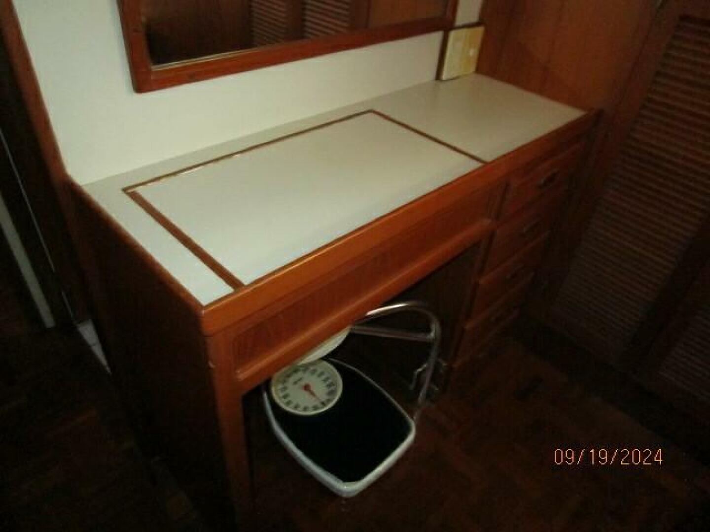 Slide: The Image of 48' Kadey-Krogen master stateroom desk/vanity - 42