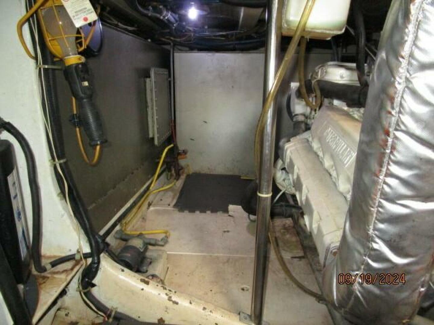 Slide: The Image of 48' Kadey-Krogen engine room port forward - 65