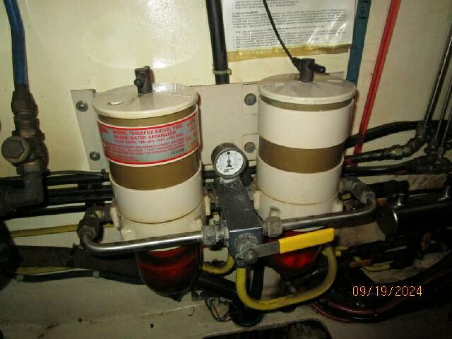 Slide: The Image of 48' Kadey-Krogen Racor fuel filters - 69