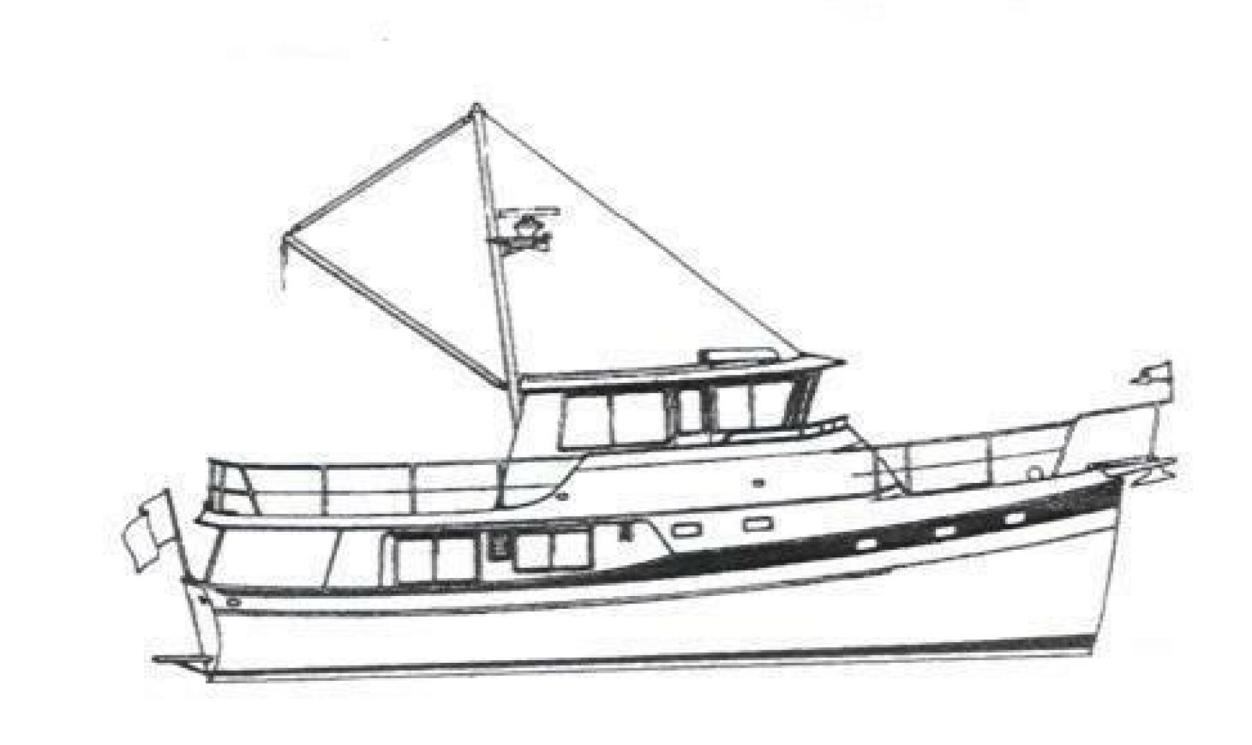 Slide: The Image of 48' Kadey-Krogen drawing - 88