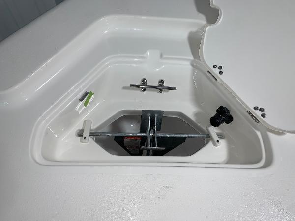 Slide: The Image of Anchor storage compartment of 2024 Key West 188 Bay Reef boat. - 12