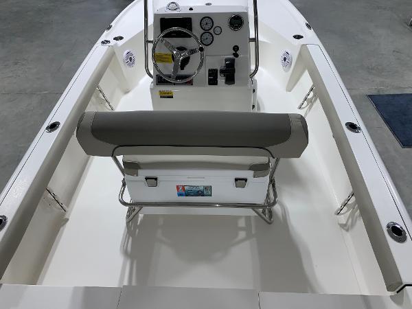 Slide: The Image of 2024 Key West 188 Bay Reef boat interior with console and seating. - 3