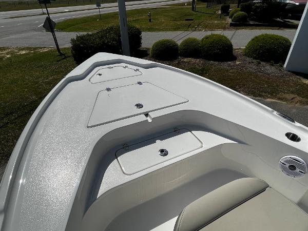Slide: The Image of 2024 Key West 188 Bay Reef boat bow with storage compartments. - 4