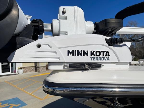 Slide: The Image of Minn Kota Terrova trolling motor on a 2023 Key West 210 Bay Reef boat. - 18