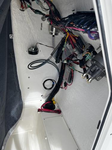 Slide: The Image of 2025 Key West 210 Bay Reef boat wiring and electronics setup. - 23
