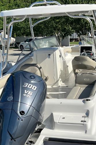 Slide: The Image of 2024 Key West 239 DFS boat with Yamaha 300 V6 engine. - 16
