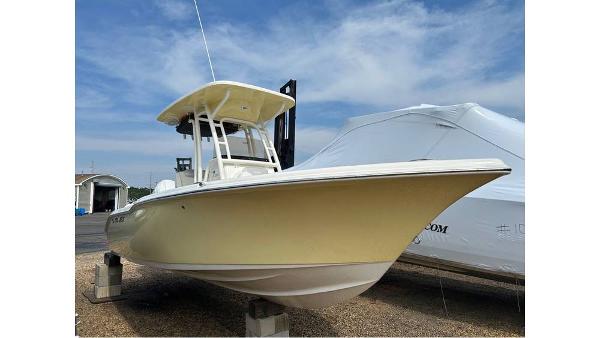 Slide: The Image of 2023 Key West 239 FS boat on display outdoors. - 5