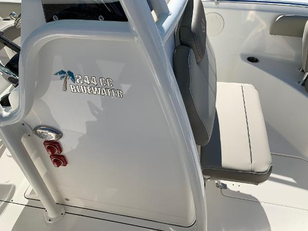 Slide: The Image of 2024 Key West 244 CC Bluewater boat interior with seating. - 23
