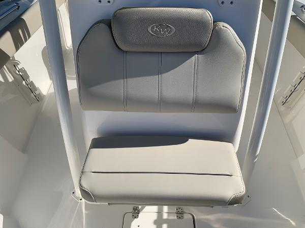 Slide: The Image of 2024 Key West 244 CC boat seat with KW logo. - 25