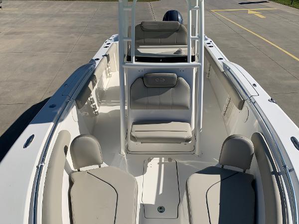 Slide: The Image of 2024 Key West 244 CC boat interior with seating and console. - 30