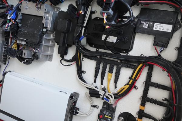 Slide: The Image of Electrical wiring and components of a 2024 Key West 263 FS boat. - 46