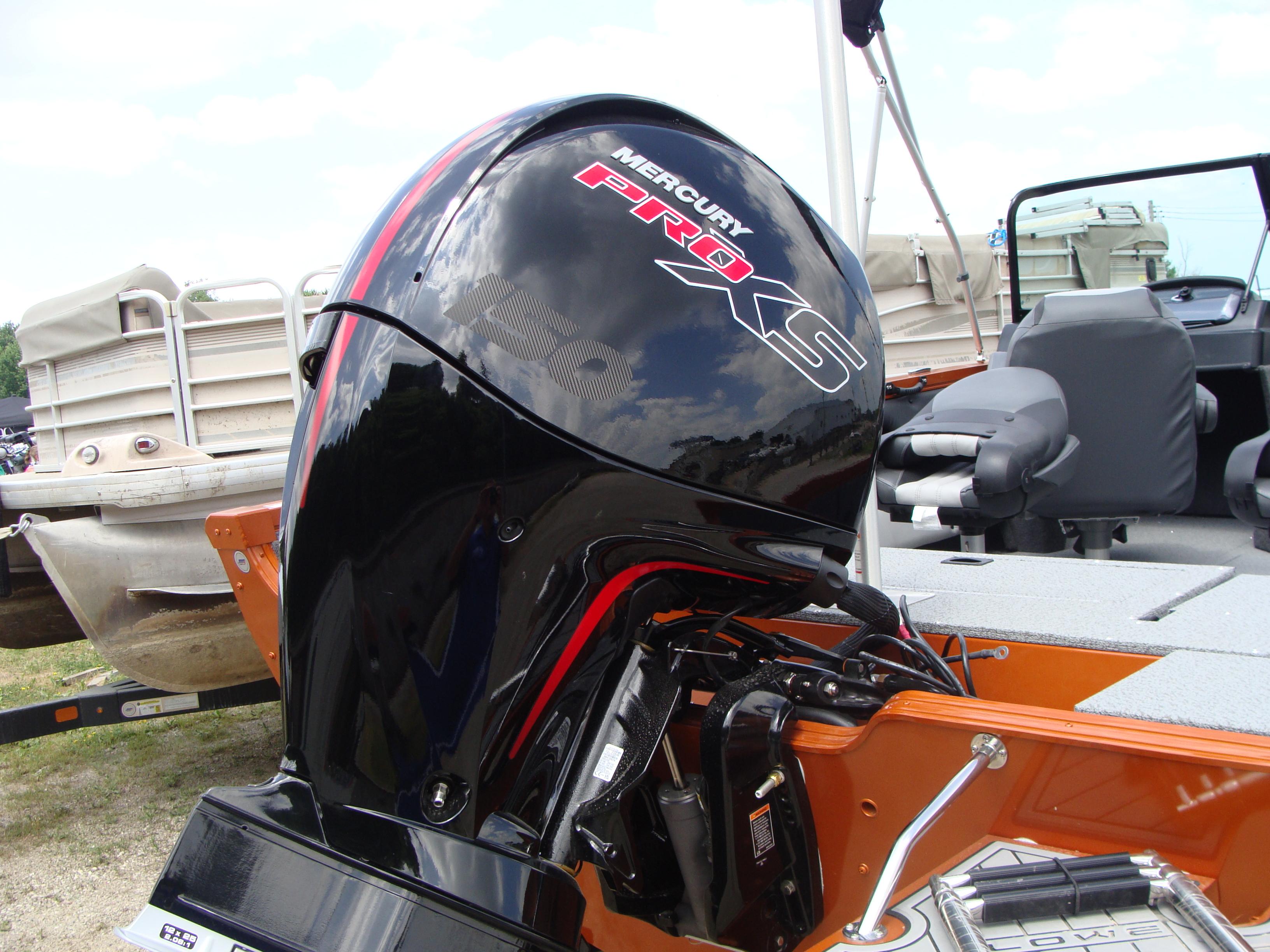 Slide: The Image of 2023 Lowe FS 1900 boat with Mercury Pro XS outboard motor. - 6