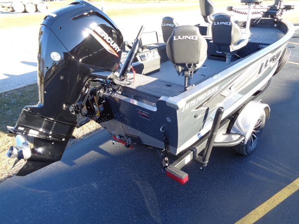 Slide: The Image of 2024 Lund 1875 Pro Guide fishing boat with Mercury outboard motor. - 12