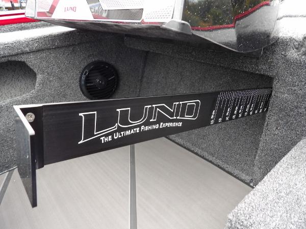 Slide: The Image of 2024 Lund 2075 Pro-V Bass XS interior with branded measuring ruler. - 31