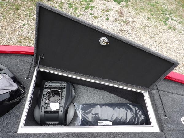 Slide: The Image of Open storage compartment of 2024 Lund 2075 Pro-V Bass XS boat. - 42