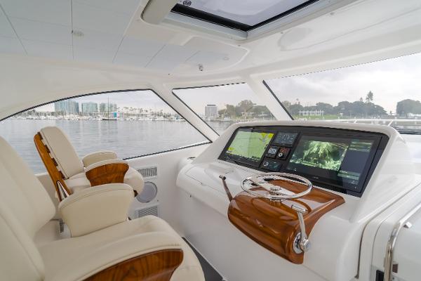 Slide: The Image of Interior view of 2023 Mag Bay 42 Express yacht with modern navigation system. - 31