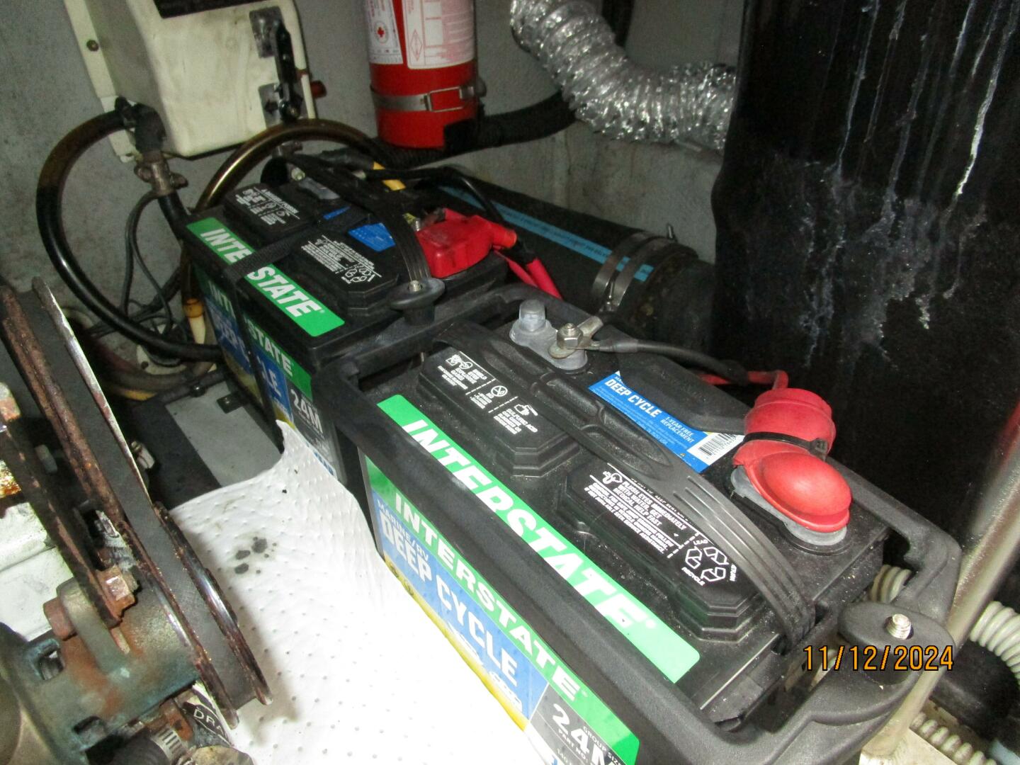 Slide: The Image of 40' Mainship lazarette battery bank - 4802548